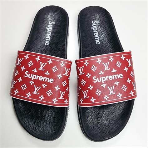 louis vuitton x supreme slides price|LOUIS VUITTON X SUPREME Slides Sale .